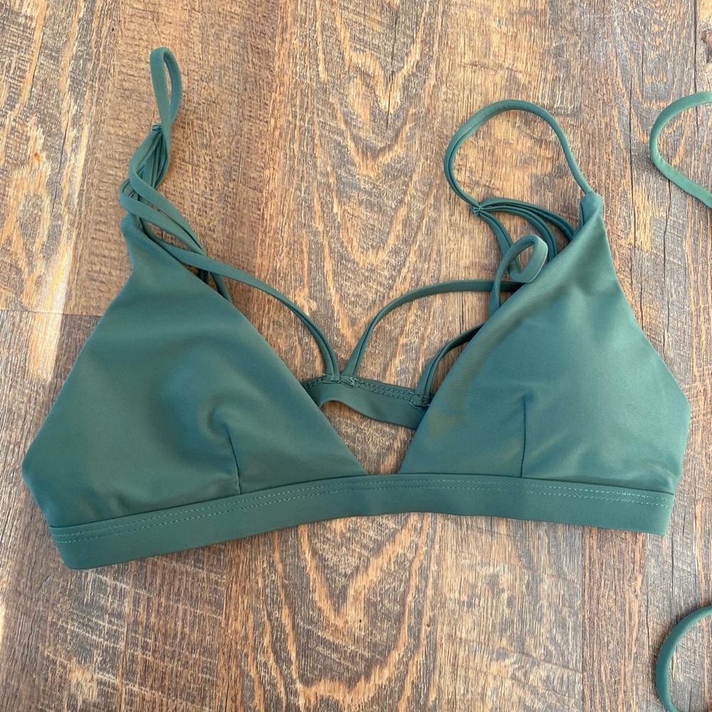 Zaful Strappy Back Swim Top